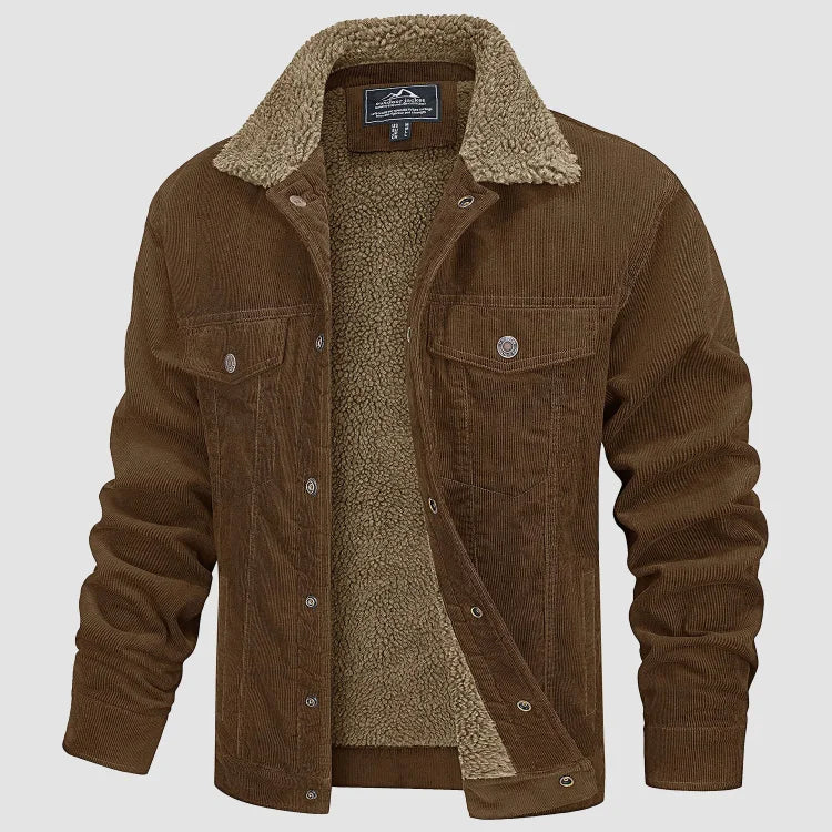 Ruben Stylish and Comfortable Men's Corduroy Jacket with Sherpa