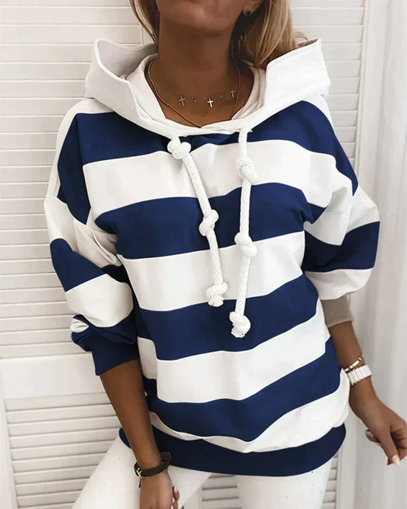 ELKE | Women's Striped Hoodie Sweater