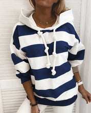 ELKE | Women's Striped Hoodie Sweater