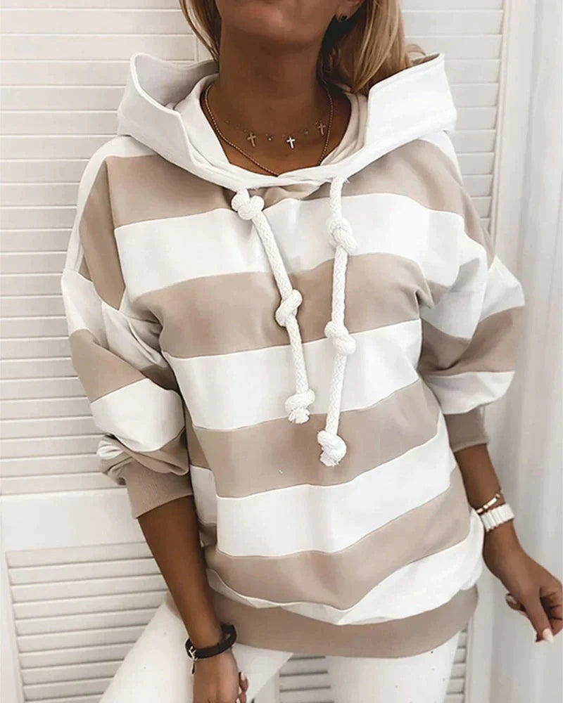 ELKE | Women's Striped Hoodie Sweater