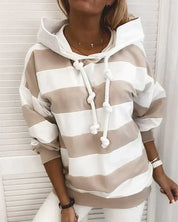 ELKE | Women's Striped Hoodie Sweater