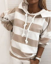 ELKE | Women's Striped Hoodie Sweater