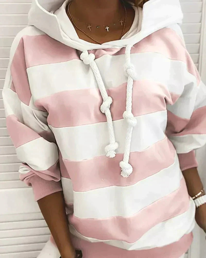 ELKE | Women's Striped Hoodie Sweater
