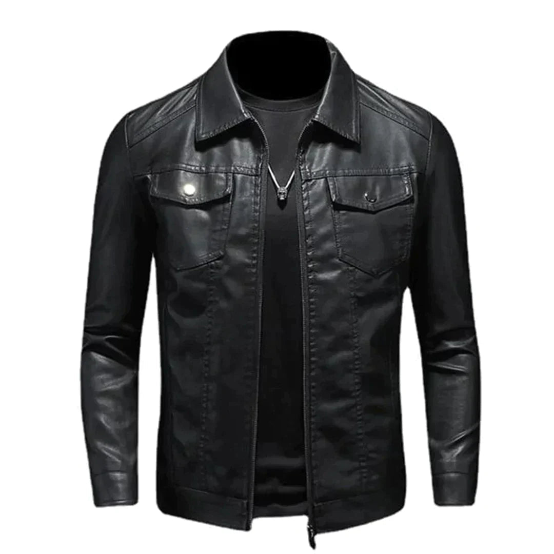 Bernardo | Veste de moto classique pour homme | Noir 0