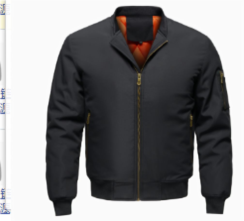 Blouson aviateur zippé pour homme | Chaud 0