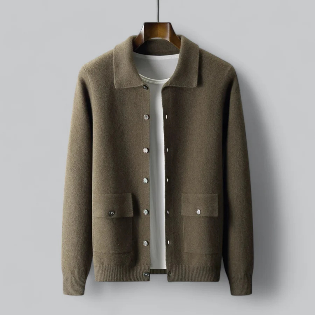 Cardigan boutonné classique pour homme | Superposition polyvalente 0