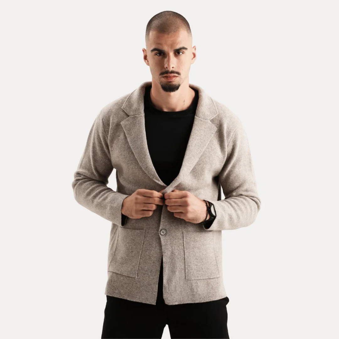 Cardigan d'hiver chaud et élégant pour homme | Poche avant 0