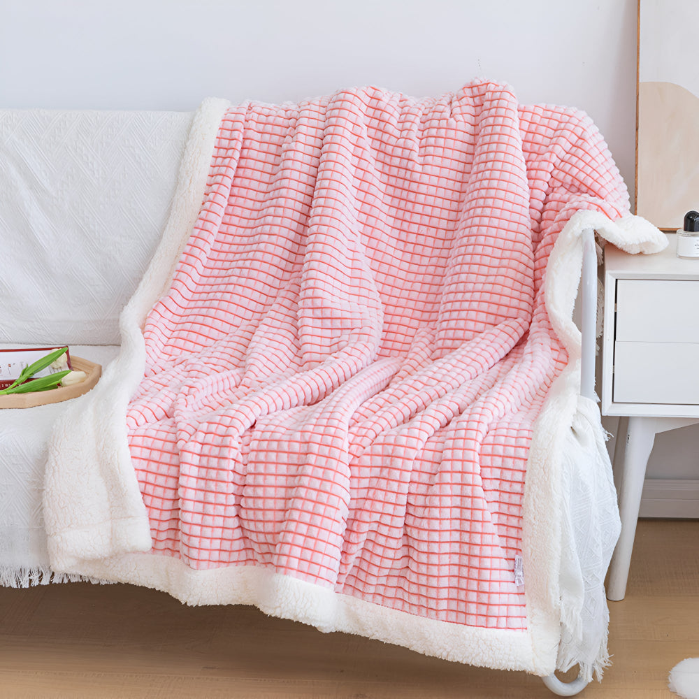 Couverture Sherpa gaufrée douce pour un confort et une chaleur ultimes 0