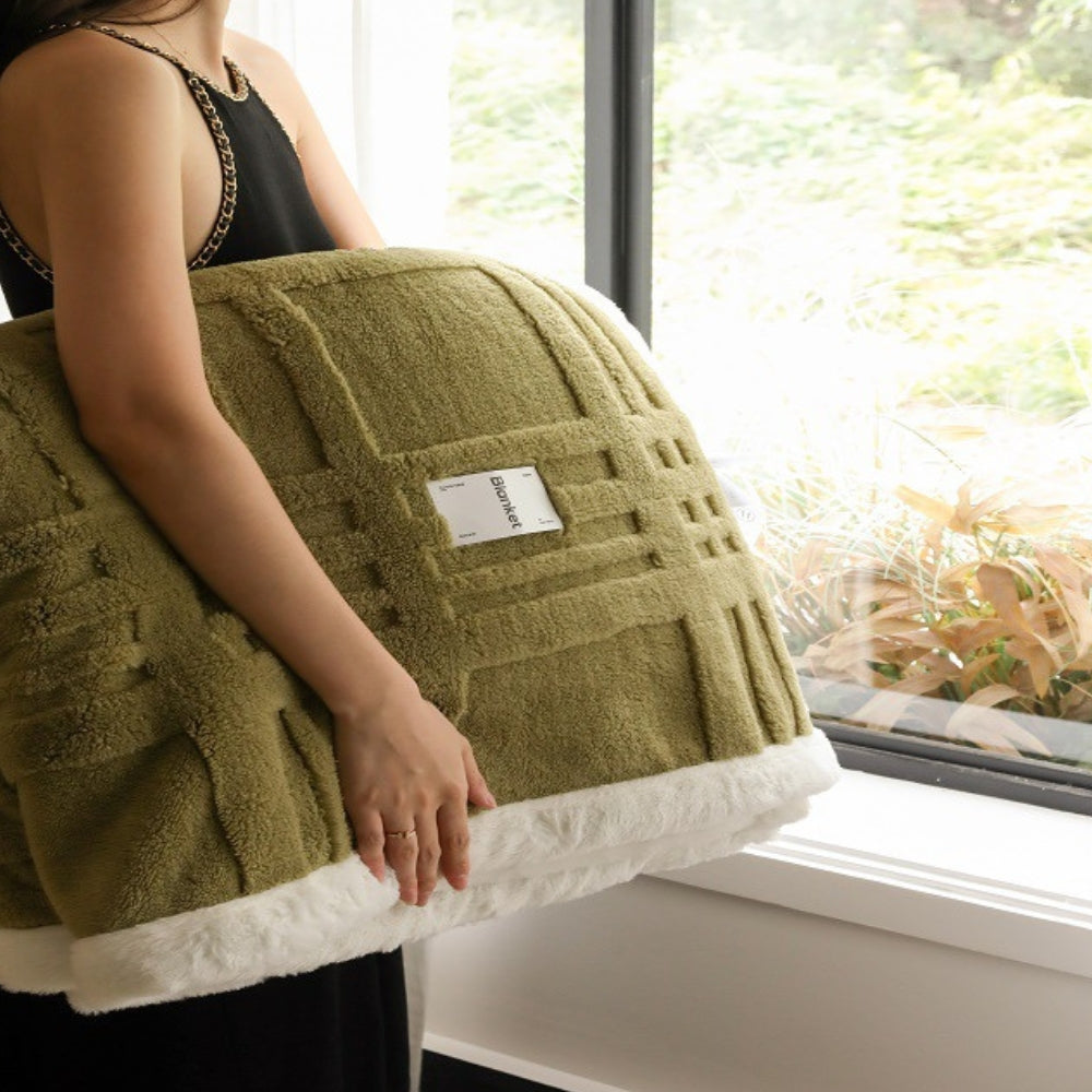 Couverture d'hiver élégante pour adultes en microfibre douce 0