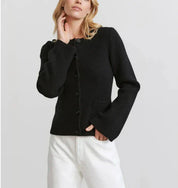 Clara | Chic Ivory Knit Cardigan - Simple and Comfortable Elegance