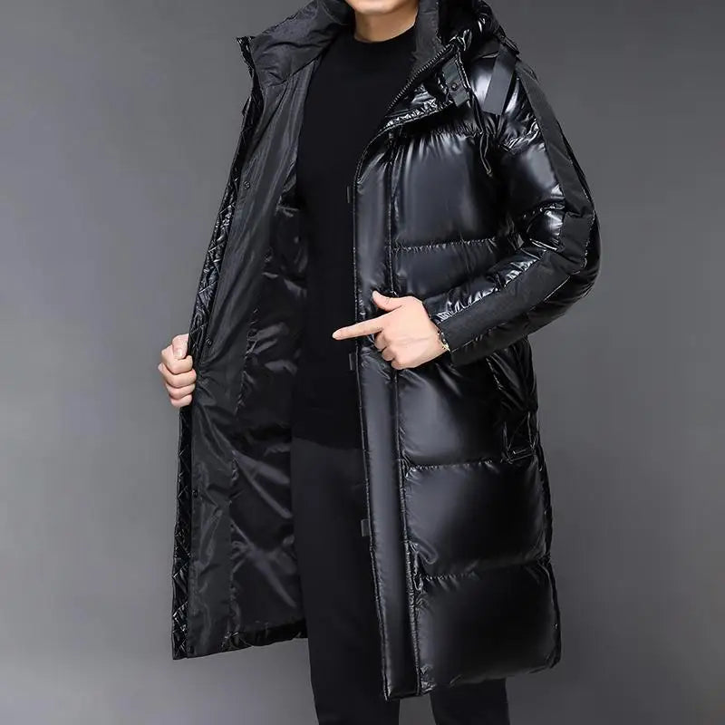 Doudoune d'hiver noire pour homme | avec capuche 0