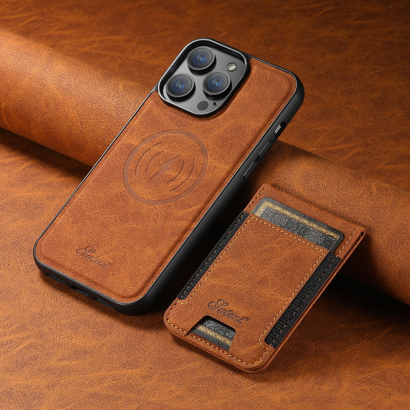 Eliteguard - Étui téléphonique de luxe élégant et durable avec porte-carte intégré 0