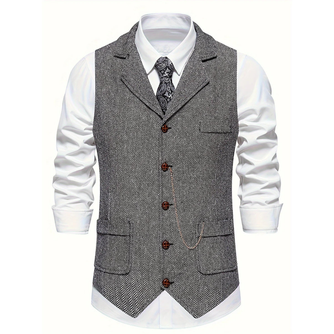 Gilet sans manches classique pour homme | Vintage 0
