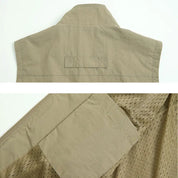 Gilet Cargo | Veste intermédiaire légère et élégante pour hommes avec col