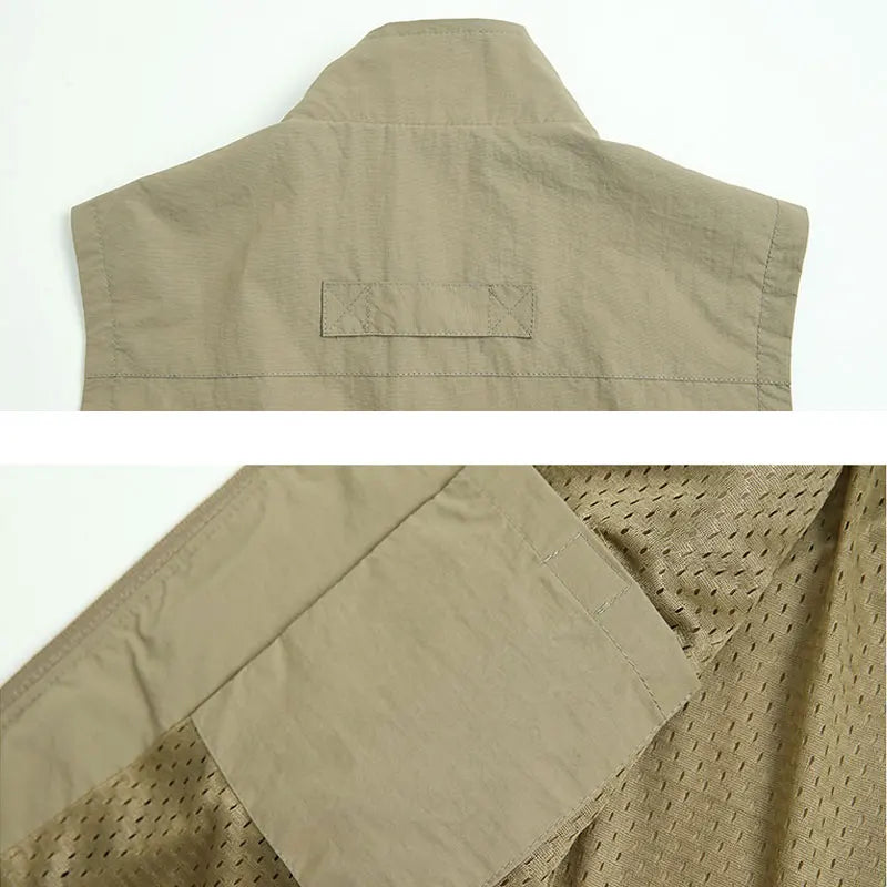 Gilet Cargo | Veste intermédiaire légère et élégante pour hommes avec col