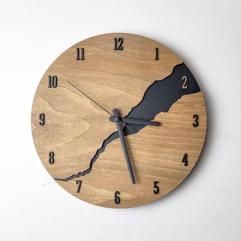Horloge murale de luxe en bois – Nuvoro 0