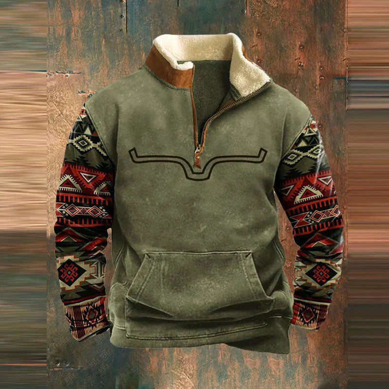 Pull chaud et décontracté pour homme | Demi-zip 0