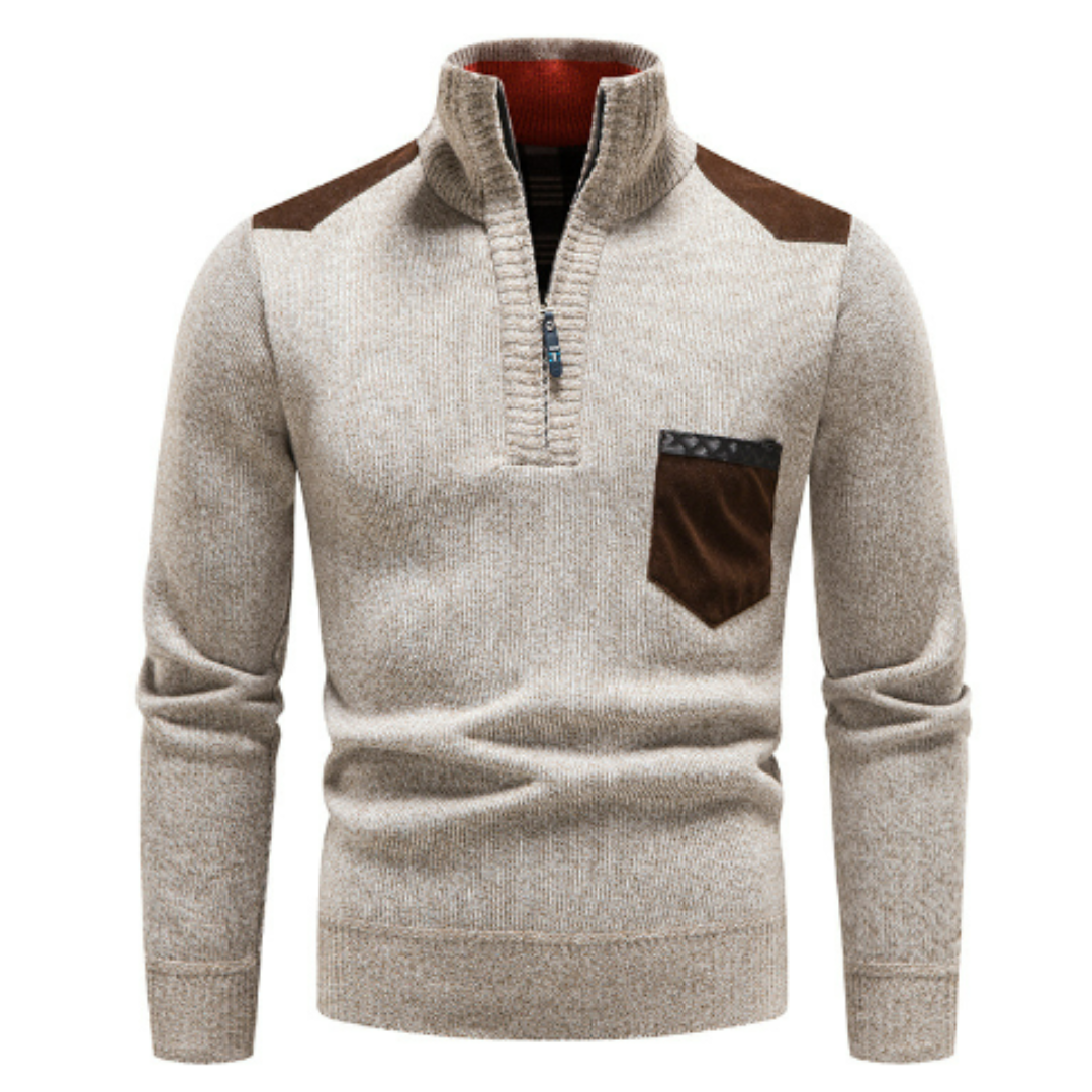 Pull col roulé demi-zippé pour homme | Hiver 0