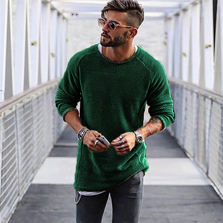 Pull en tricot à manches longues pour homme | Chaud 0