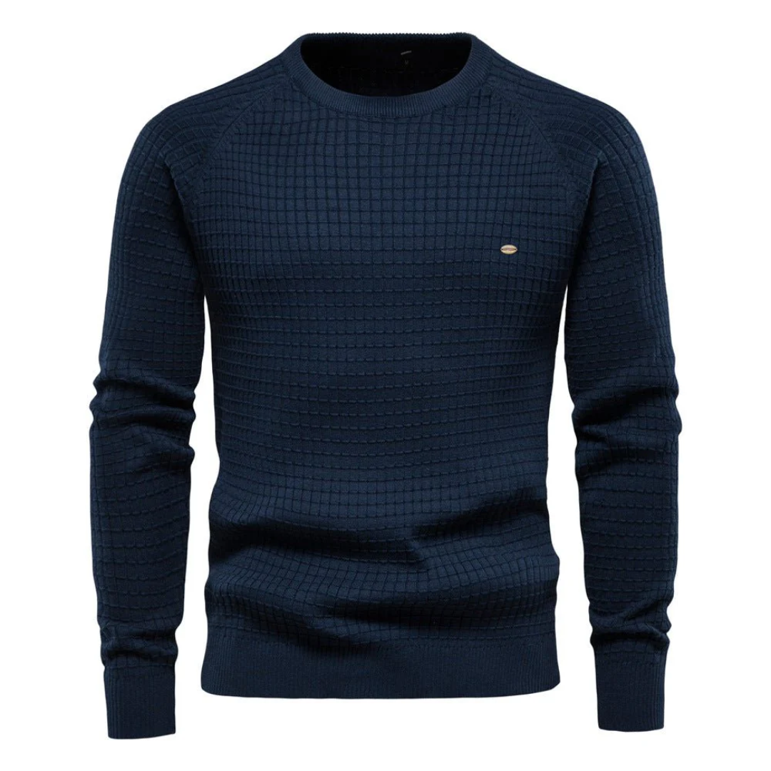 Pull tricoté à col rond pour homme, chaud, confortable et élégant | Manches longues 0