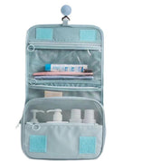 Nadia Light Blue Travel Toiletry Bag with Convenient Hook