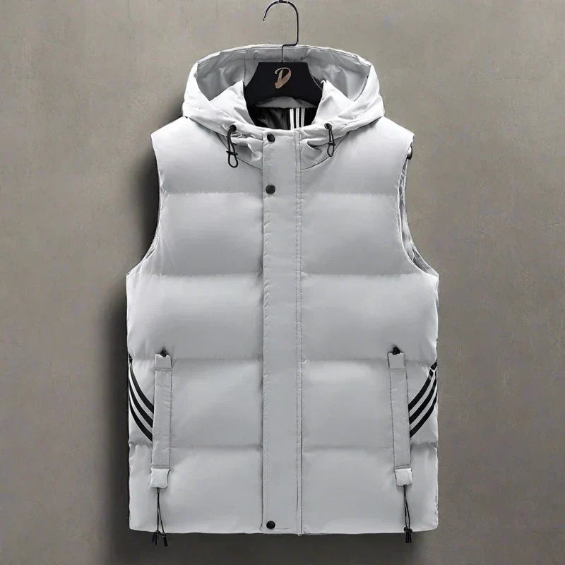 Gilet avec capuche RAW | Gilet matelassé sportif pour homme avec capuche