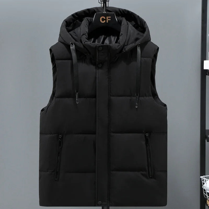 Gilet à capuche Calvin | Gilet matelassé premium pour homme avec capuche