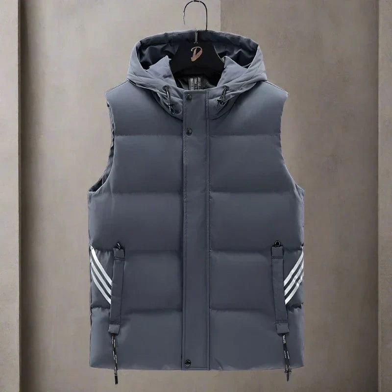 Gilet avec capuche RAW | Gilet matelassé sportif pour homme avec capuche