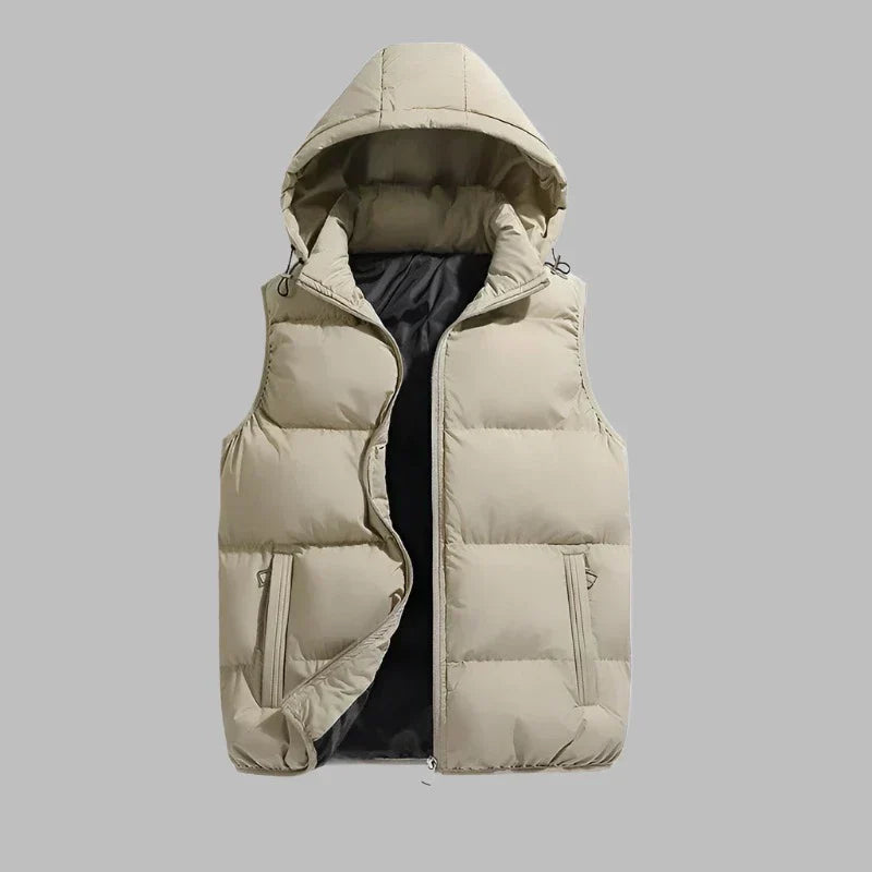 Gilet à capuche HUGO | Veste rembourrée mi-saison avec capuche amovible pour hommes
