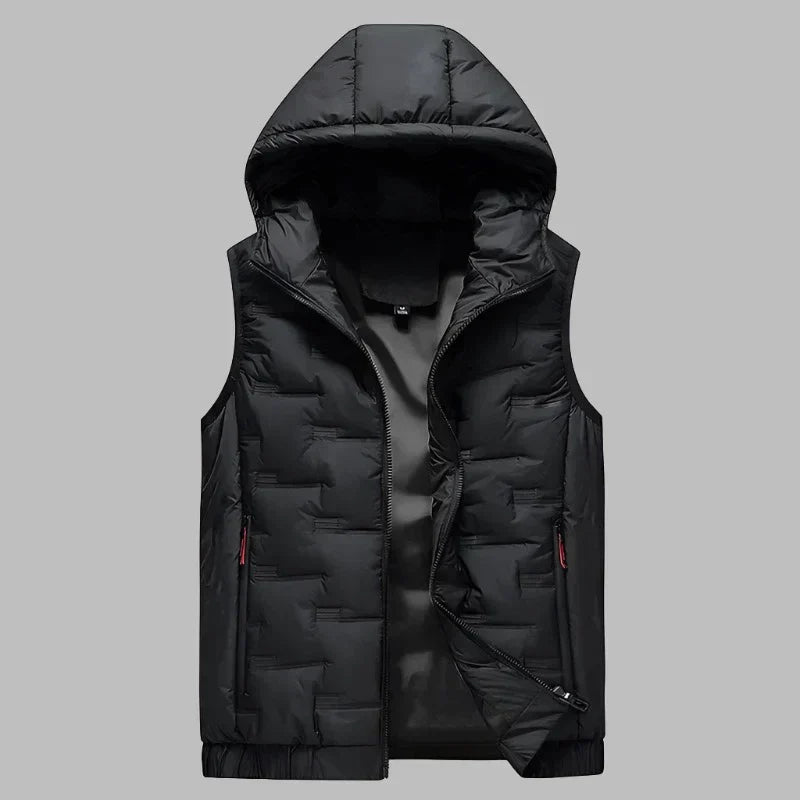 Gilet à Capuche Jack | Doudoune Ultralégère Mi-Veste Matelassée avec Capuche pour Hommes