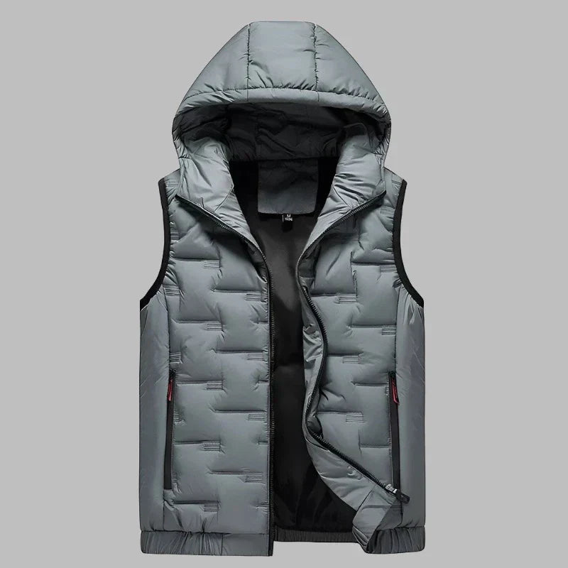 Gilet à Capuche Jack | Doudoune Ultralégère Mi-Veste Matelassée avec Capuche pour Hommes