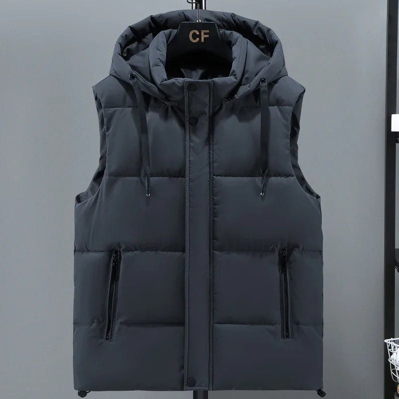 Gilet à capuche Calvin | Gilet matelassé premium pour homme avec capuche