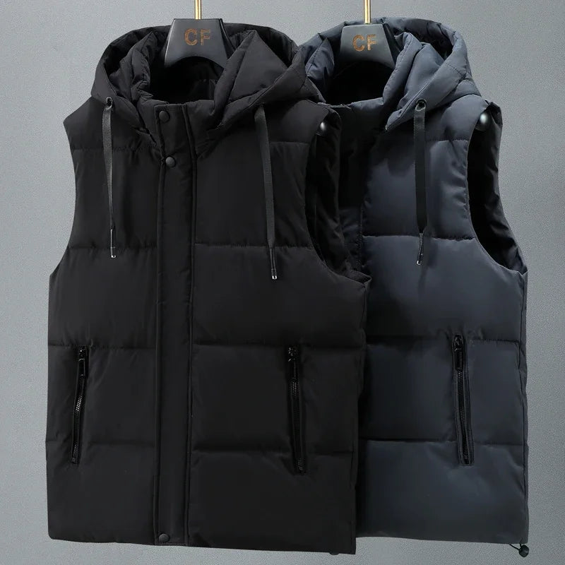 Gilet à capuche Calvin | Gilet matelassé premium pour homme avec capuche