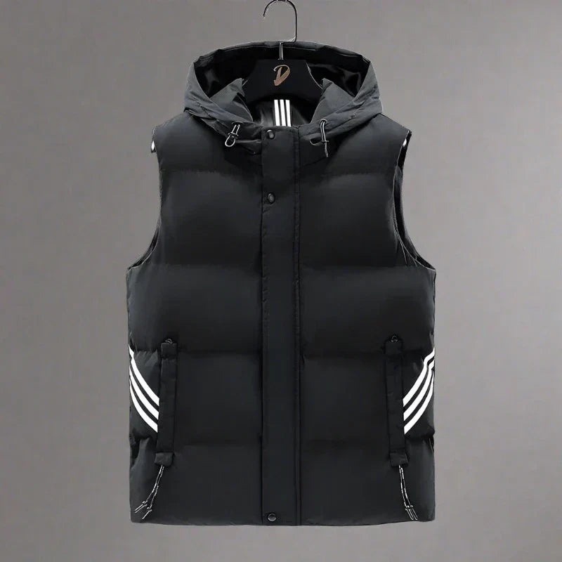 Gilet avec capuche RAW | Gilet matelassé sportif pour homme avec capuche