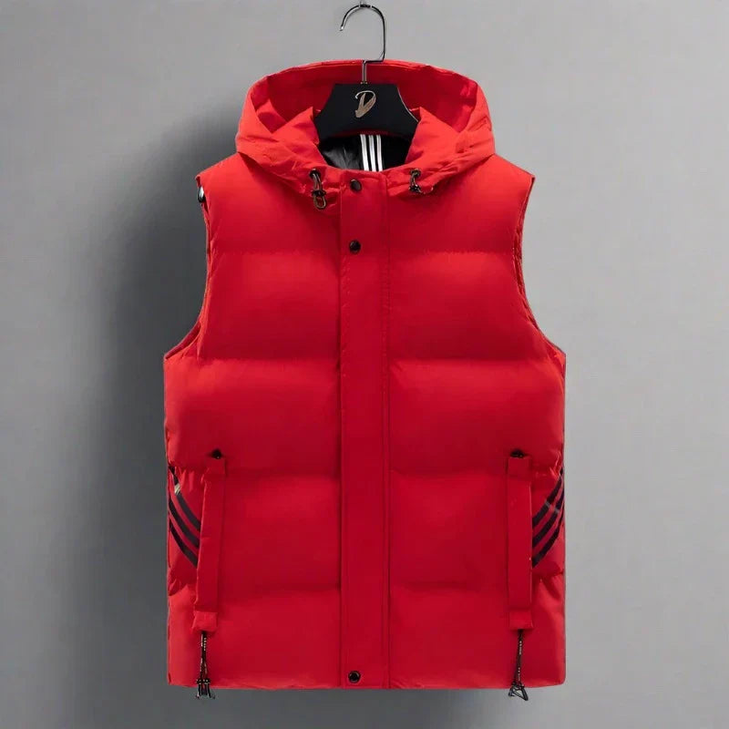 Gilet avec capuche RAW | Gilet matelassé sportif pour homme avec capuche