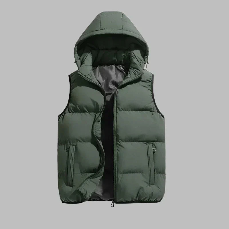 Gilet à capuche HUGO | Veste rembourrée mi-saison avec capuche amovible pour hommes