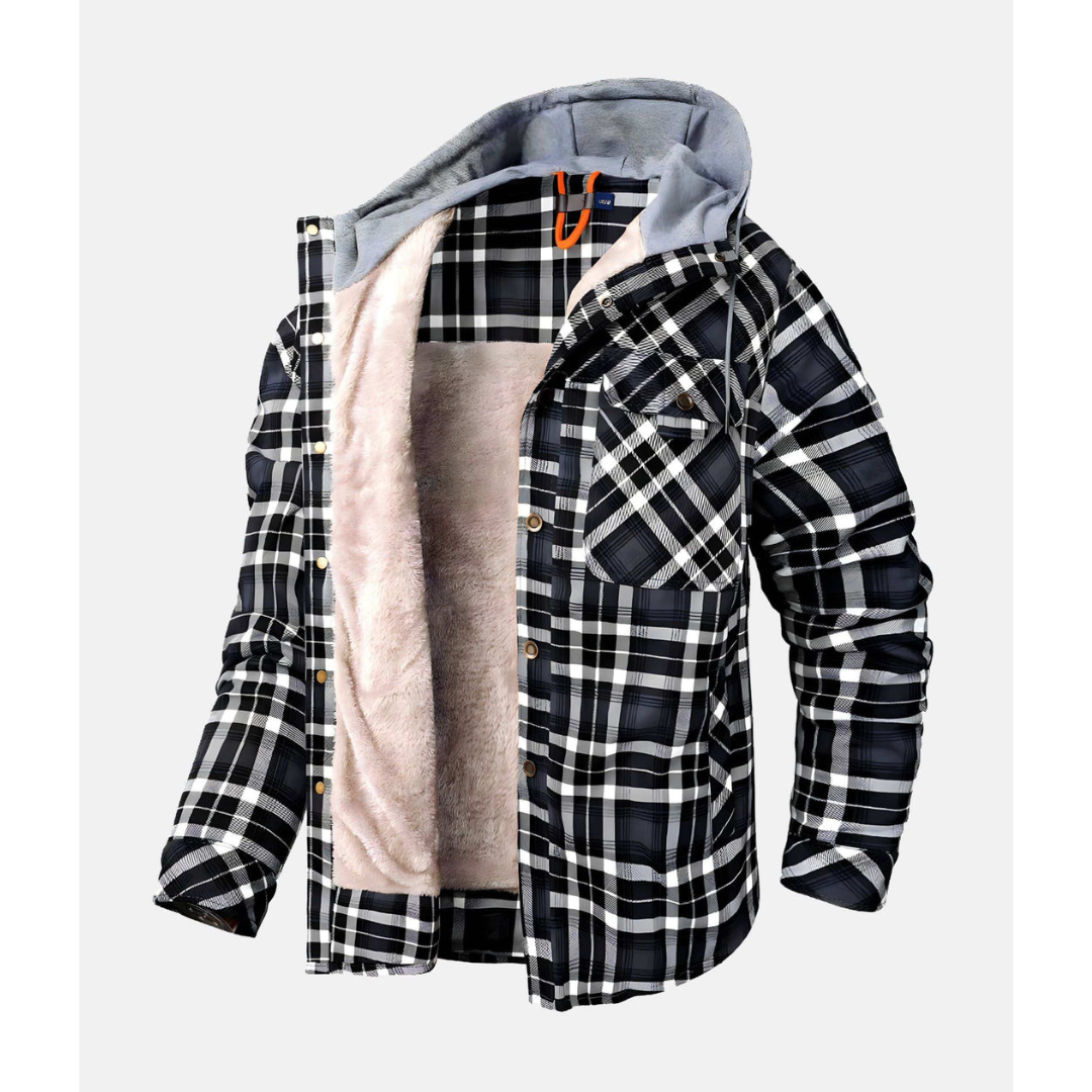 Veste boutonnée à carreaux pour homme | Hiver 0