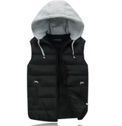 Gilet Ralph | Gilet/veste légère et décontractée rembourrée avec capuche amovible pour hommes