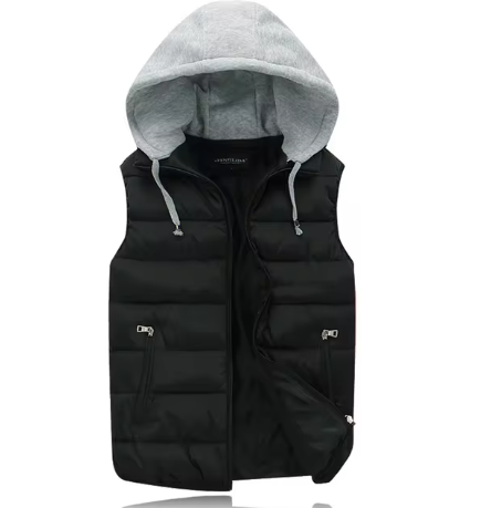 Gilet Ralph | Gilet/veste légère et décontractée rembourrée avec capuche amovible pour hommes