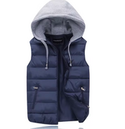 Gilet Ralph | Gilet/veste légère et décontractée rembourrée avec capuche amovible pour hommes