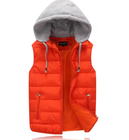 Gilet Ralph | Gilet/veste légère et décontractée rembourrée avec capuche amovible pour hommes