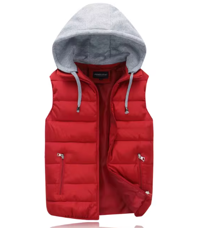 Gilet Ralph | Gilet/veste légère et décontractée rembourrée avec capuche amovible pour hommes