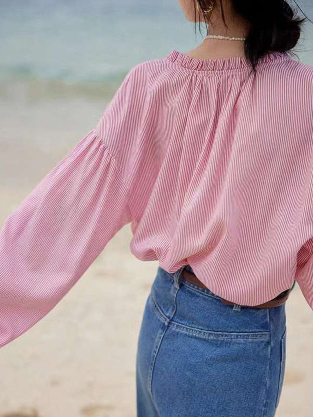 ELEANOR | Klassisk stripete topp med rund hals