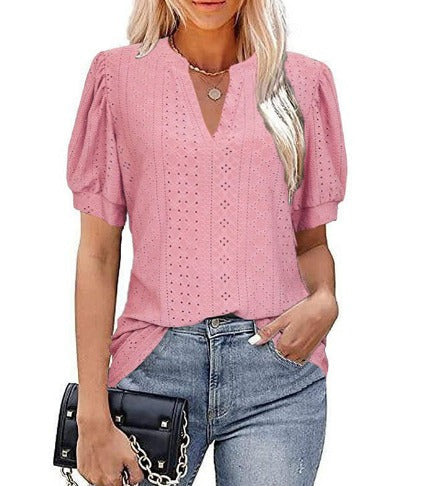 LESLEY | Elegant Short-Sleeve Top for Women