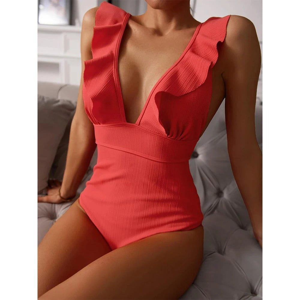 Léa | Maillot de Bain Ridé pour Piscine et Plage