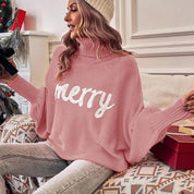 Candy | Pull festif pour femme avec col roulé