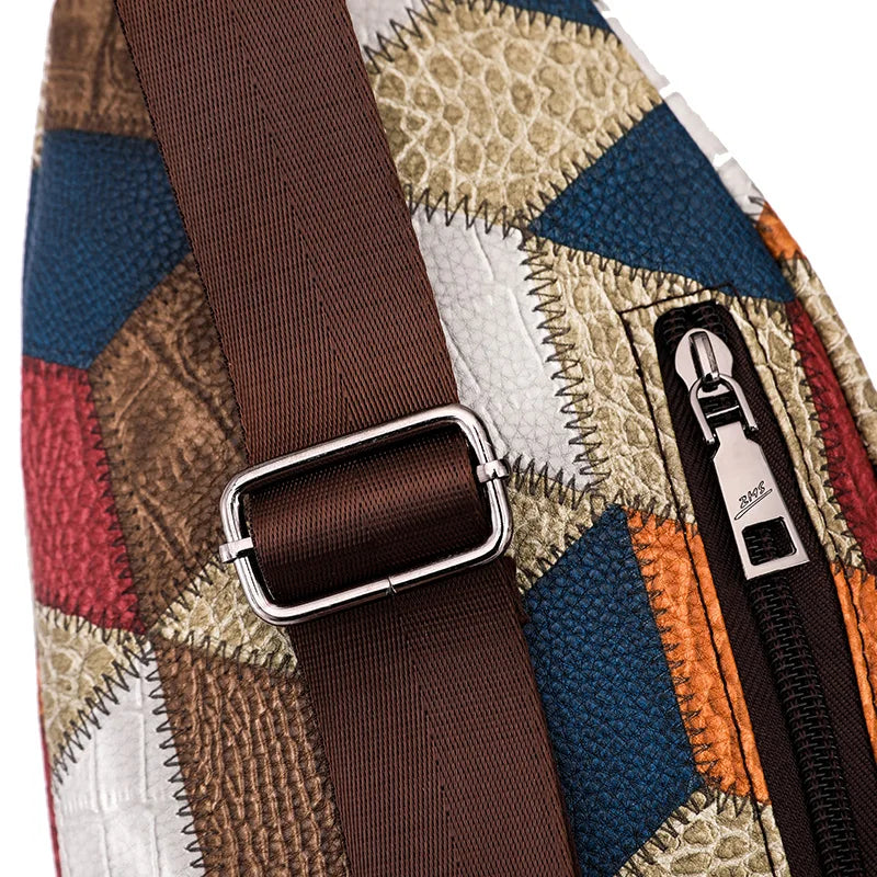 Keily | Women's Shoulder Bag with Embossed Pattern and Colorblock