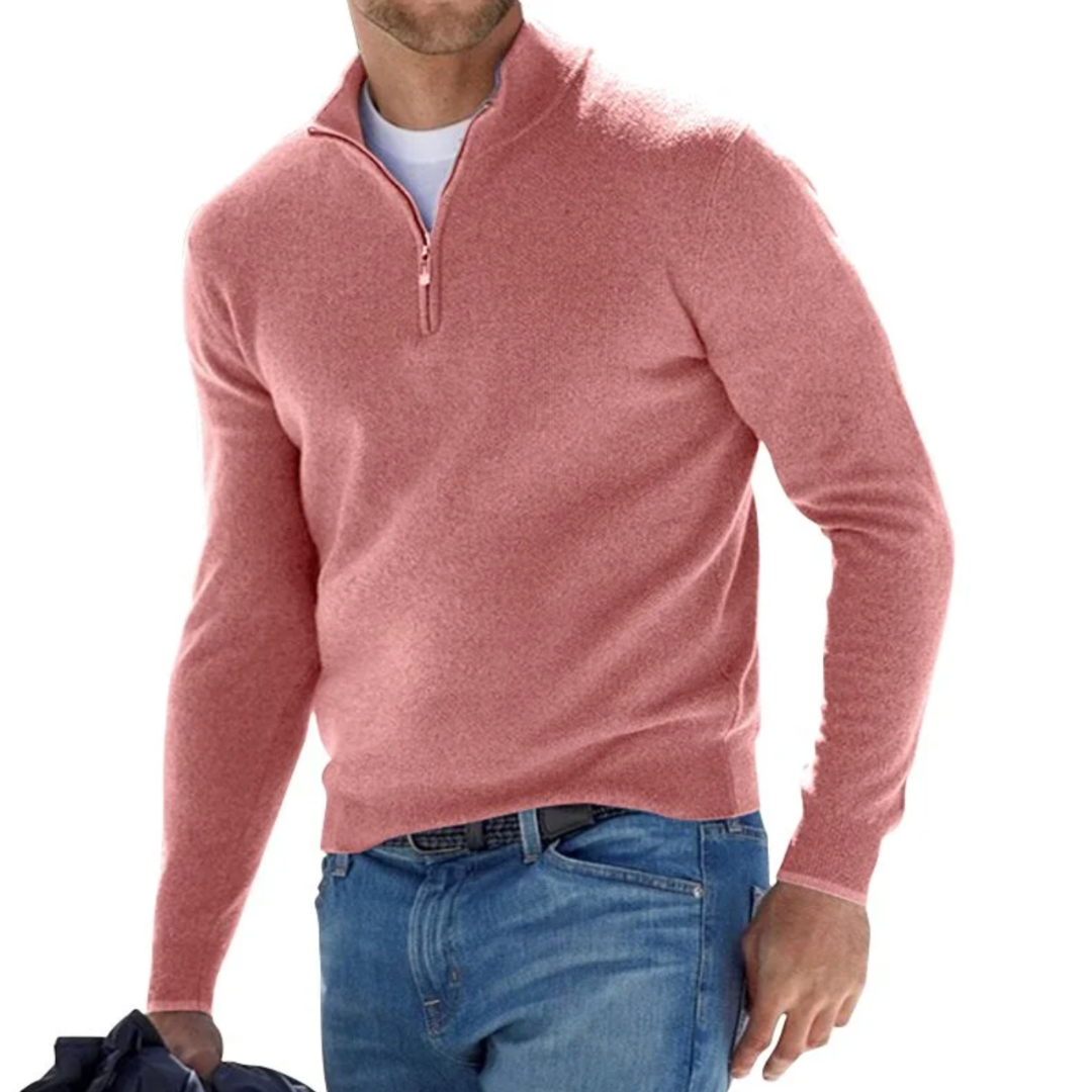 Morris | Casual men's jacket with zipper and stand-up collar
