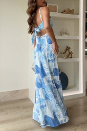 Selene | Robe Maxi med Elegant Knute på Ryggen