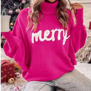 Candy | Pull festif pour femme avec col roulé